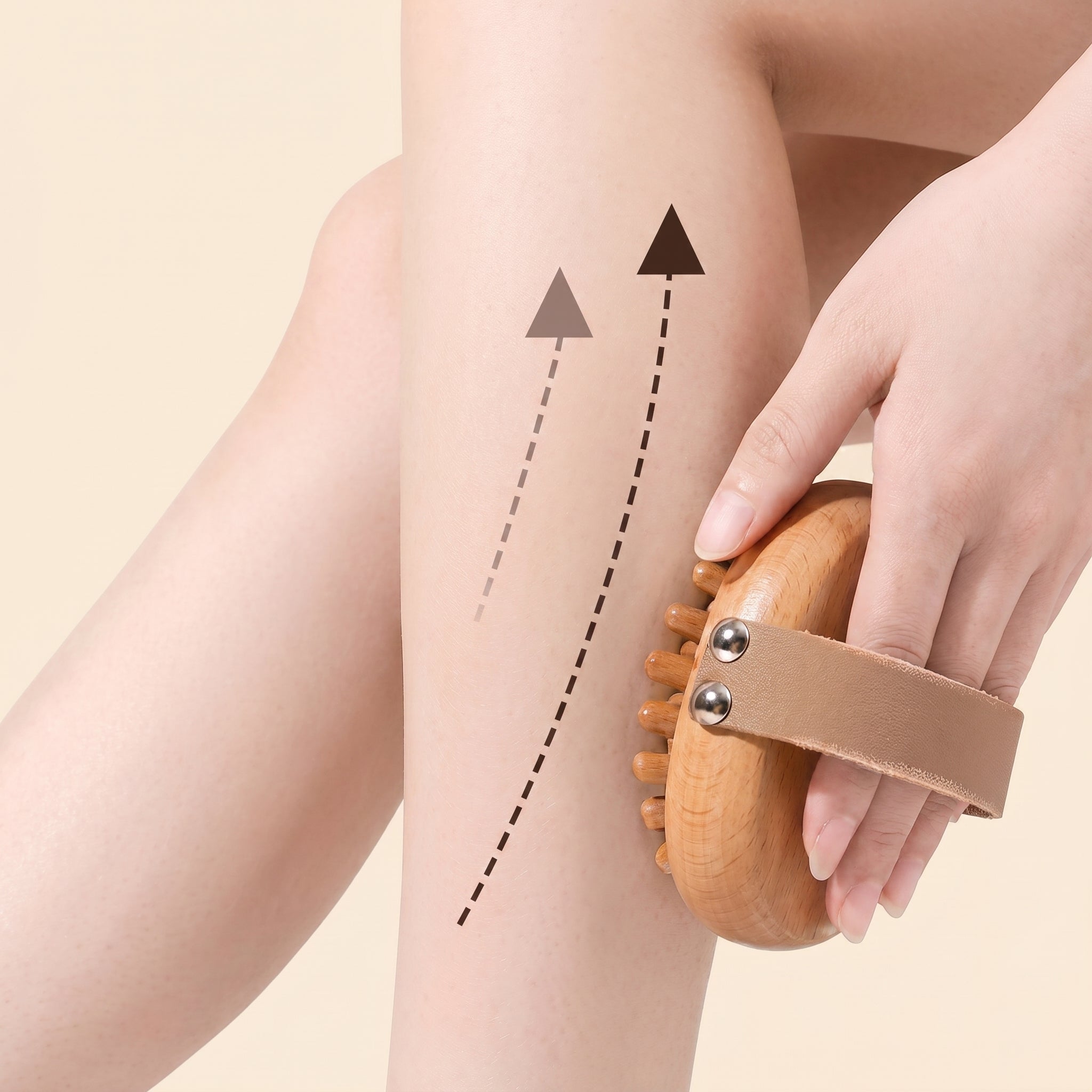 Brosse de Massage Anti-Cellulite – Soin Corps et Cuir Chevelu en Bois Naturel