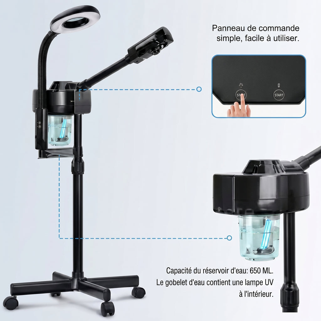 Diffuseur de Vapeur Facial – Hydratation et Purification Profonde de la Peau