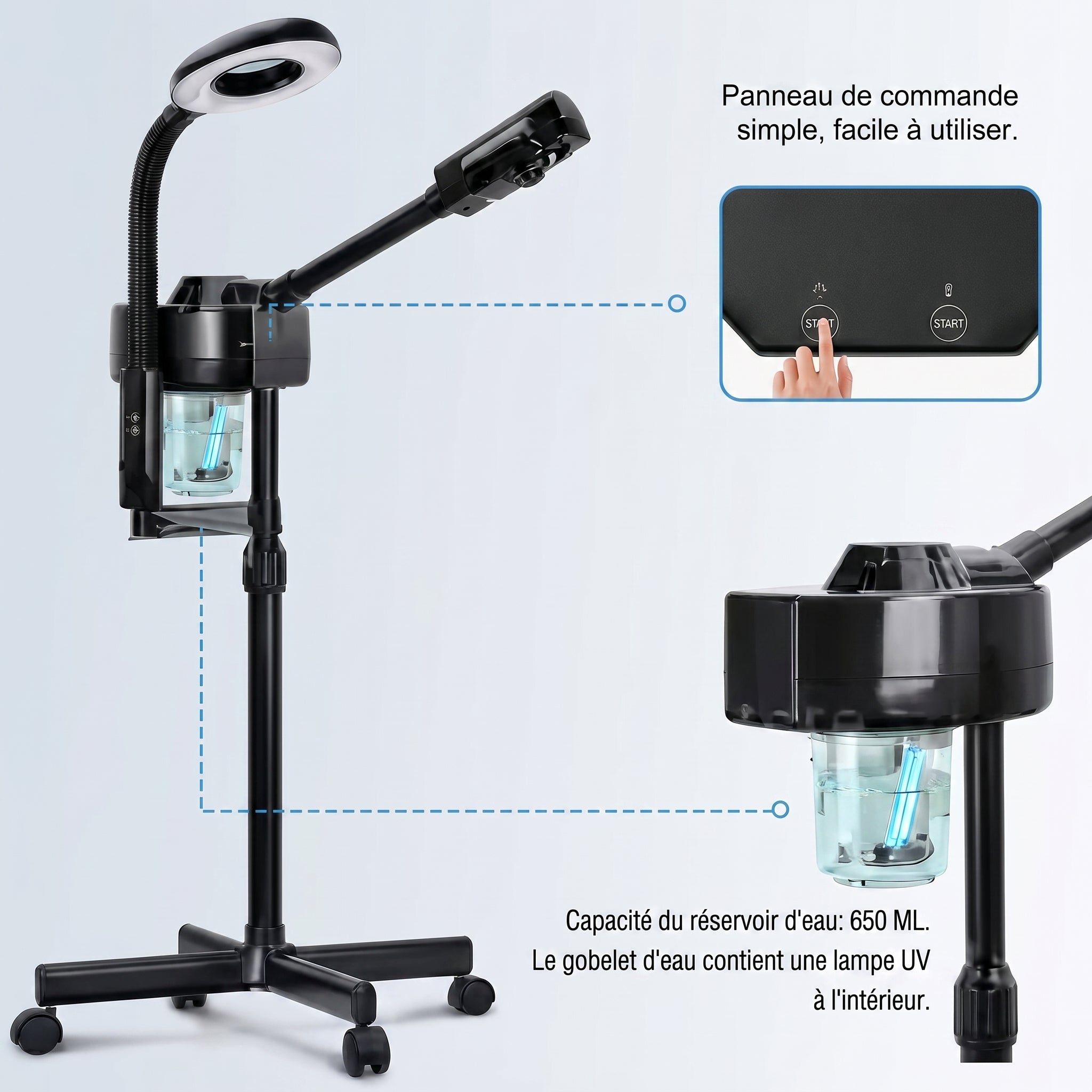 Diffuseur de Vapeur Facial – Hydratation et Purification Profonde de la Peau