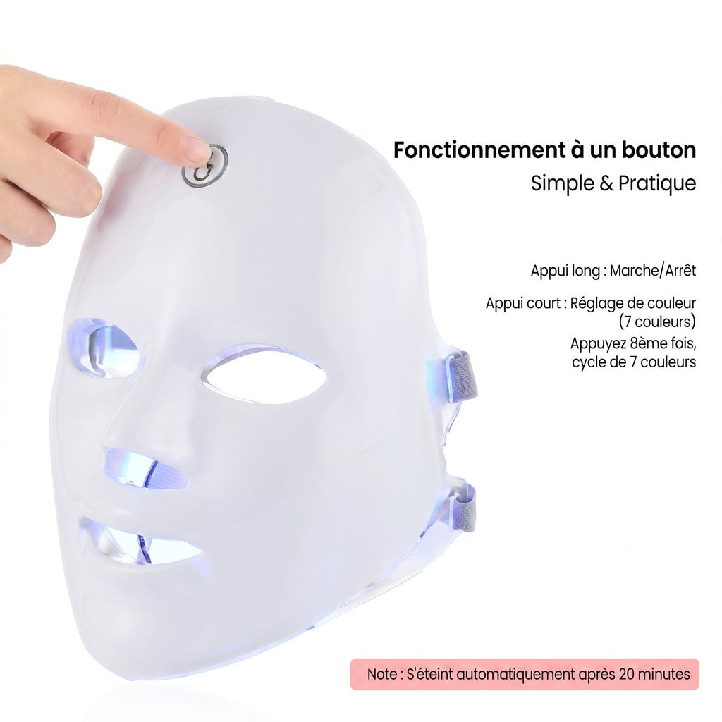 Masque LED Visage – Soin Réparateur et Rajeunissant