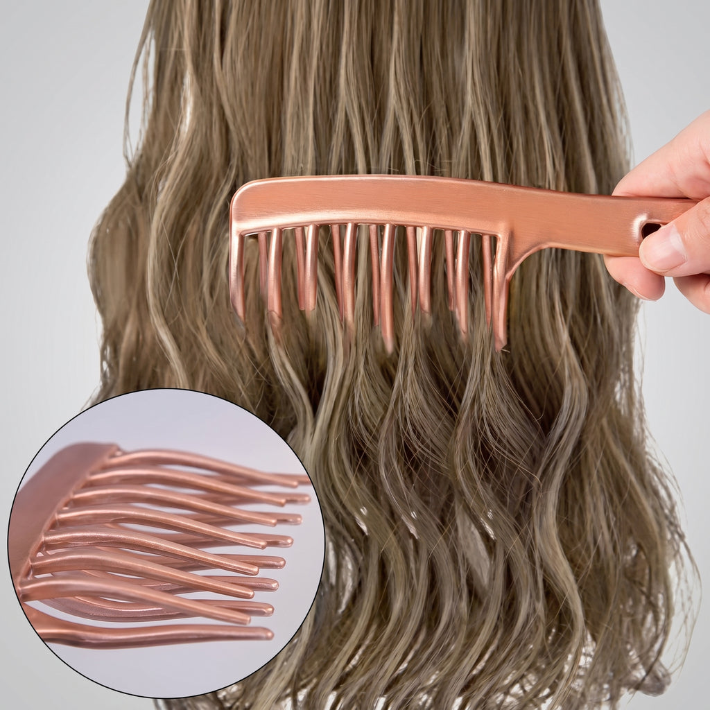 Peigne à dents larges à Double rangée – Démêlage Doux & Élégant